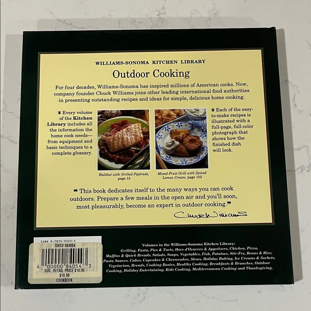 Williams Sonoma Outdoor Cooking Cookbook - Green and Brown